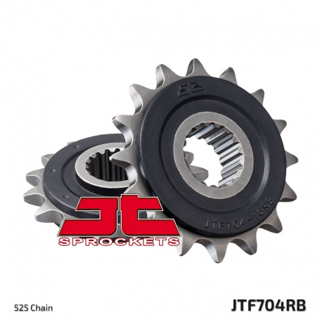 JT, přední řetězové kolečko, 2078 16, s gumovou výplní, Aprilia 1000, BMW F 800 (JTF704.16RB)* (řetěz 525)