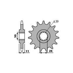PBR, přední řetězové kolečko, 2091 16 18NC Yamaha FZ8/TDM900/MT09/MT07 (řetěz 525) (JTF1591.16)