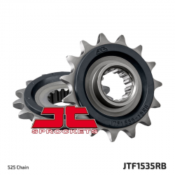JT, přední řetězové kolečko, 2093 15, s gumovou výplní, Kawasaki ZX6R '98-'02 (JTF1535.15RB)* (řetěz 525)