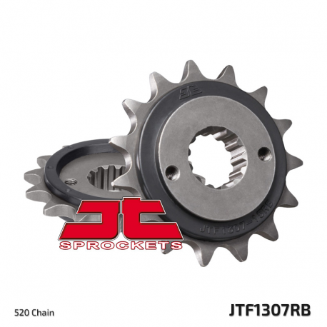 JT, přední řetězové kolečko 2093 15 s gumou, Kawasaki ZX6R '03-'06 (JTF1307.15RB)* (řetěz 520)