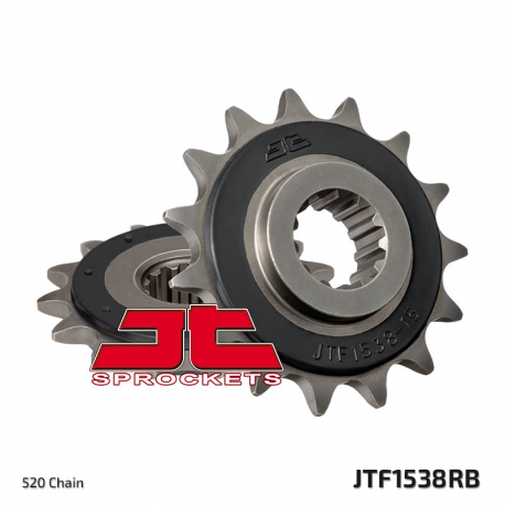 JT, přední řetězové kolečko, 2119 15, s gumovou výplní, Kawasaki Z 750 '04-'12 , Z 800 '13-'16 (JTF1538.15RB)* (řetěz 520)