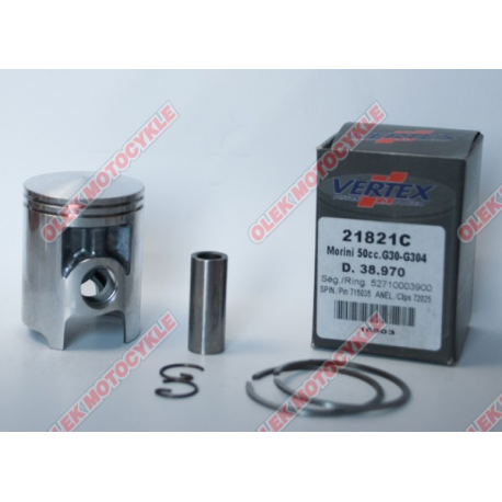 Vertex, pístní sada Morini G30, G304 50CCM (38,97mm) (kroužky 52710003900 x 2 ks.)