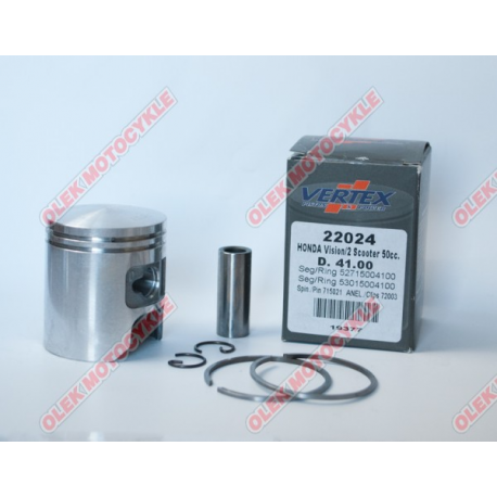 Vertex, pístní sada Honda Kymco, (kroužky 53015004125 X 1, 52715004125 X 1)