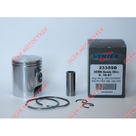 Vertex, pístní sada Derbi Senda 50 (39,86mm), (kroužky 53010003990 x 2ks.)