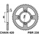 PBR, rozeta 238 46 C45 Honda CRF 80F 04-13 (řetěz420) (JTR1214.46)