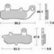SBS, brzdové desky KH157 Street Ceramic, černá barva, určeno pro: Suzuki DR 650/750/800