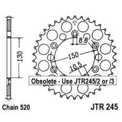 JT, rozeta 270 52 Yamaha YZ/YZF/WRF '99-'18 (JTR245/2.52)* (řetěz 520)
