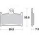 SBS, brzdové desky KH145 / KH236 Street Excel Sinter, zlatá barva, určeno pro Suzuki RF900 `94-97 GSF 1200 BANDIT `97-00