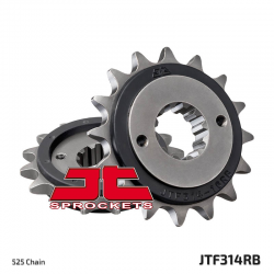 JT, přední řetězové kolečko, 348 16, s gumovou výplní, Honda XRV 750 AFRICA TWIN '90-'03 (JTF314.16RB)* (řetěz 525)