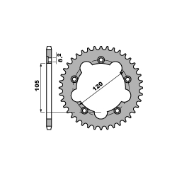 PBR, rozeta 380 42 F Gilera 50 (90-94)