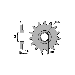 PBR, přední řetězové kolečko, 402 16 18NC Suzuki RG 125 92-96 (řetěz 520)