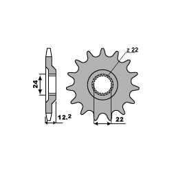 PBR, přední řetězové kolečko, 405 15 18NC APRLIA 600 85-87 (JTF1125.15) (řetěz 520)
