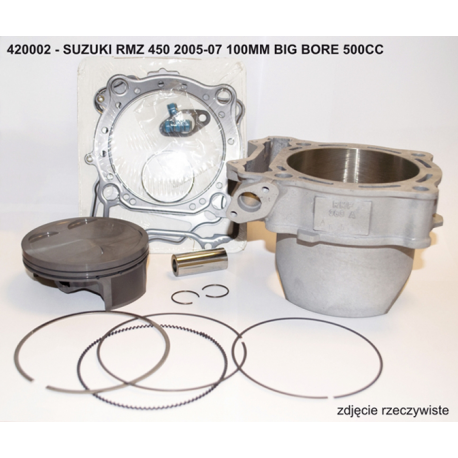 Vertex, sada válec+píst Suzuki RMZ 450 '05-'07 100mm Big Bore 500ccm (+4,50mm) - (píst 3200450)