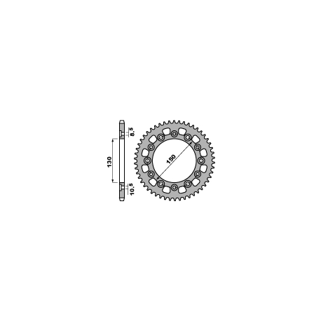 PBR, rozeta 4309 48 Honda NX 650 91-94 (+1) (JTR245/3.48) (řetěz 520)