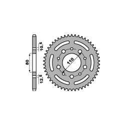 PBR, rozeta 4350 45 C45 Honda XRV750 '93-'03 (JTR1332.45) (řetěz 525)
