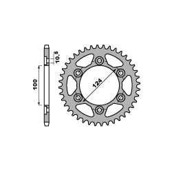 PBR, rozeta 4366 42 C45 Ducati ST2/ST3 (JTR745.42) (řetěz 525)
