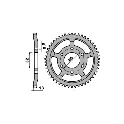 PBR, rozeta 4368 45 C45 Yamaha XT 225, SERROW 92-07 (JTR1869.45) (řetěz 428)