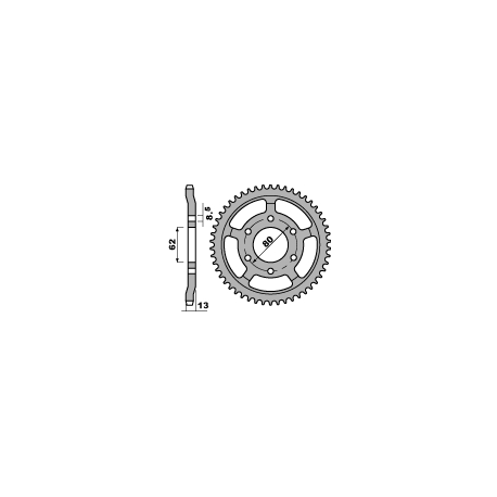 PBR, rozeta 4368 45 C45 Yamaha XT 225, SERROW 92-07 (JTR1869.45) (řetěz 428)