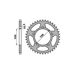 PBR, rozeta 4396 40 APRILLIA RS 125 (06-12) (JTR703.40) (řetěz 520)
