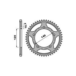 PBR, rozeta 4398 41 C45 Suzuki DL 1000 02-16 (JTR1792.41) (řetěz 525)