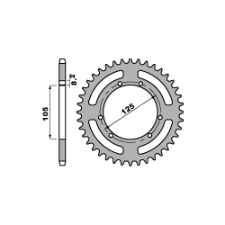 PBR, rozeta 4402 50 F Yamaha DT 50R 03-06 (JTR1131.50) (řetěz 420)