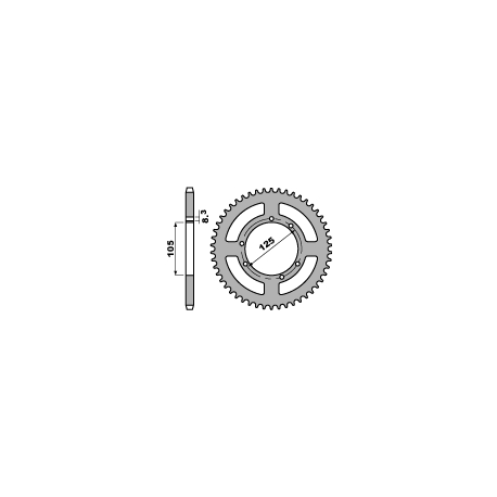 PBR, rozeta 4413 48 F Yamaha XT 125/X/SM (05-09) (JTR1134.48) (řetěz 428)
