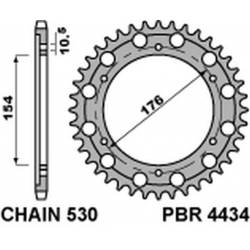PBR, rozeta 4434 44 C45 Honda CB 1000R (08-16) (JTR1340.44) (řetěz 530)