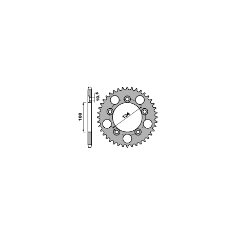 PBR, rozeta 4443 38 C45 Ducati 749 (03-06) (řetěz 525) (JTR744.38)