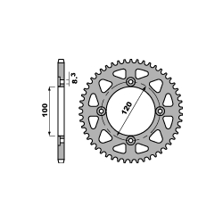 PBR, rozeta 4453 51 F Beta 50RR 05-09 (řetěz 420)