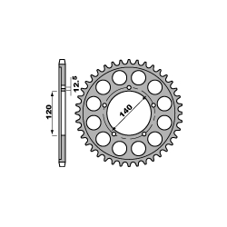 PBR, rozeta 4459 41 C45 Suzuki GSX 1400 (01-06) (JTR1797.41) (řetěz 530)