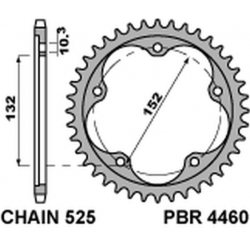 PBR, rozeta 4460 43 MV AUGUSTA 800/910/920/989/990/1000 04-16 (řetěz 525)