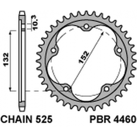 PBR, rozeta 4460 43 MV AUGUSTA 800/910/920/989/990/1000 04-16 (řetěz 525)
