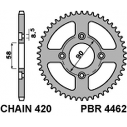 PBR, rozeta 4462 35 F (řetěz 420)