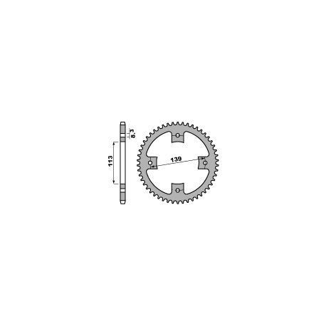 PBR, rozeta 4509 35 C45 Suzuki LTR 450 06-09 (-1) (JTR1760.35) (řetěz 520)