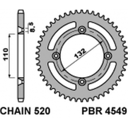 PBR, rozeta 4549 48 KTM 350 FREERIDE (14-'20) 350 '12-'17
