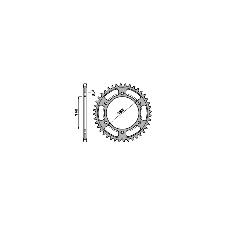 PBR, rozeta 4550 47 C45 BMW F 800 R 09-16 (otvory pro šrouby 8,5mm) (JTR6.47) (řetěz 525)