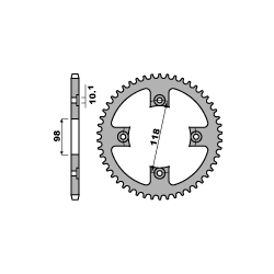 PBR, rozeta 4585 42 C45 BMW S 1000 RR (09-11) (řetěz 525) (JTR7.42)