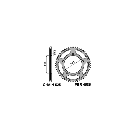 PBR, rozeta 4585 45 C45 BMW S1000RR 12-16, S1000XR 15-16 (JTR7.45)