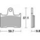 SBS, brzdové desky KH254 Street Ceramic, černá barva, určeno pro: Suzuki GSXR '04-'06, zadní