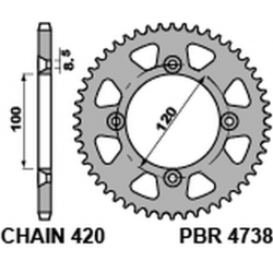 PBR, rozeta 4686 38 Honda CBR 250R '11-'13, CBR 300R '14-'16