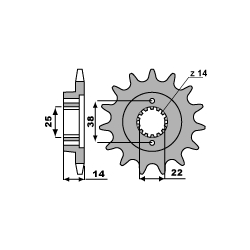 PBR, přední řetězové kolečko, 497 15 18NC Cagiva ELEPHANT 750/900 (řetěz 530)