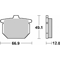 SBS, brzdové desky KH29 Street Ceramic, černá barva, určeno pro: Honda GL1100 '75-'77, přední