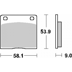 SBS, brzdové desky KH36 Street Ceramic, černá barva, určeno pro: Kawasaki Z650/1000, Suzuki GS550/650/850/1000, zadní