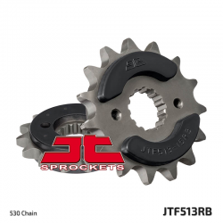 JT, přední řetězové kolečko, 513 15, s gumovou výplní, Suzuki GSF BANDIT 600/650/1200/1250 (JTF513.15RB)* (řetěz 530)
