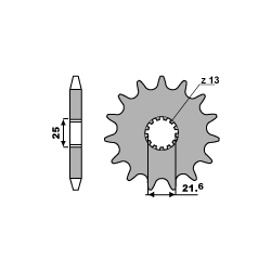 PBR, přední řetězové kolečko, 518 13 18NC Kawasaki Z 650 /750 79-83 (řetěz 630)