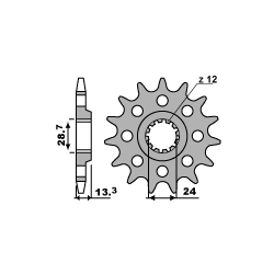 PBR, přední řetězové kolečko, 522 15 18NC Kawasaki Z 1000J/ LTD/R/M 81-84 (řetěz 630)