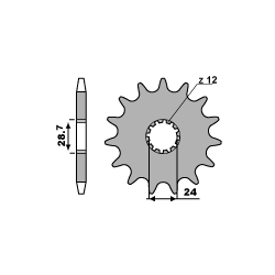 PBR, přední řetězové kolečko, 526 18 18NC Kawasaki ZX 12R 00-06 (JTF517.18) (řetěz 530)