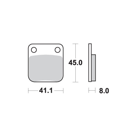 SBS, brzdové desky KH54 Off-Road Sinter, zlatá barva