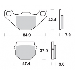 SBS, brzdové desky KH83 Off-Road Sinter, zlatá barva