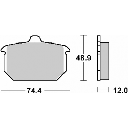 SBS, brzdové desky KH78 Street Ceramic, černá barva